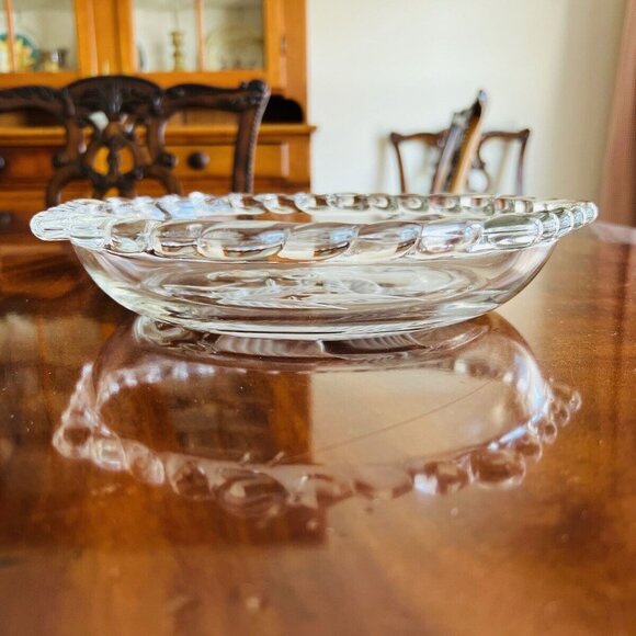 Vintage Walther-Glas Germany Pie Baking Dish Fruit Leaf Clear Glass NOS w Box - Picture 6 of 11